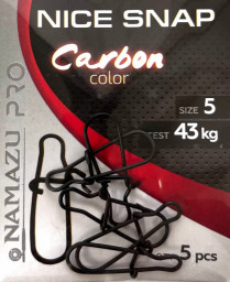 Карабин Namazu Pro NICE SNAP, цв. Carbon, р. 3, test-29 кг (уп. 10 шт)