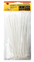 Хомут пластиковыйй 4.8Х250 белый Энкор (100 шт)