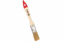 Кисть 3/4 (20мм) плоская с деревянной ручкой, натуральная щетина "Стандарт" "МАТRIХ"