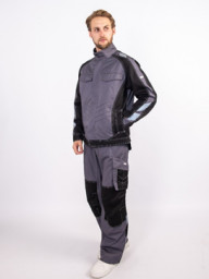 Костюм летний Имидж серый/черный, куртка/брюки Антекс