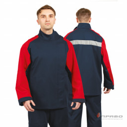 Костюм сварщика ГЕКТОР синий/красный 1 класс защиты