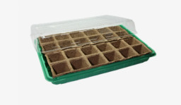 Минипарник 24 ячейки с торфяными горшочками 50*50 + крышка