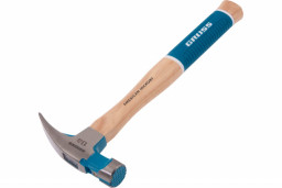 Молоток-гвоздодер GROSS 450 г магнит, обрезиненная рукоятка AMERICAN HICKORY