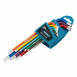 Набор ключей имбусовых TORX-TT, 9 шт: T10-T50 магнит S2 экстра-длин хром/краска 9 шт Gross