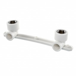 Угольник двойной комбинированный с креплением пп TEBO ВР 20х1/2"