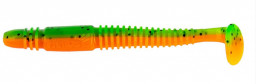 Виброхвост несъедобный Helios Minoga 3,75"/9.5 см Pepper Green & Orange