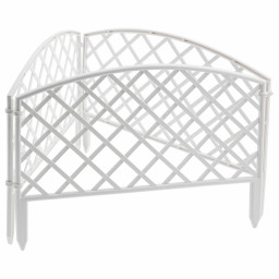 Забор декоративный "Сетка", 24 х 320 см, белый, Palisad